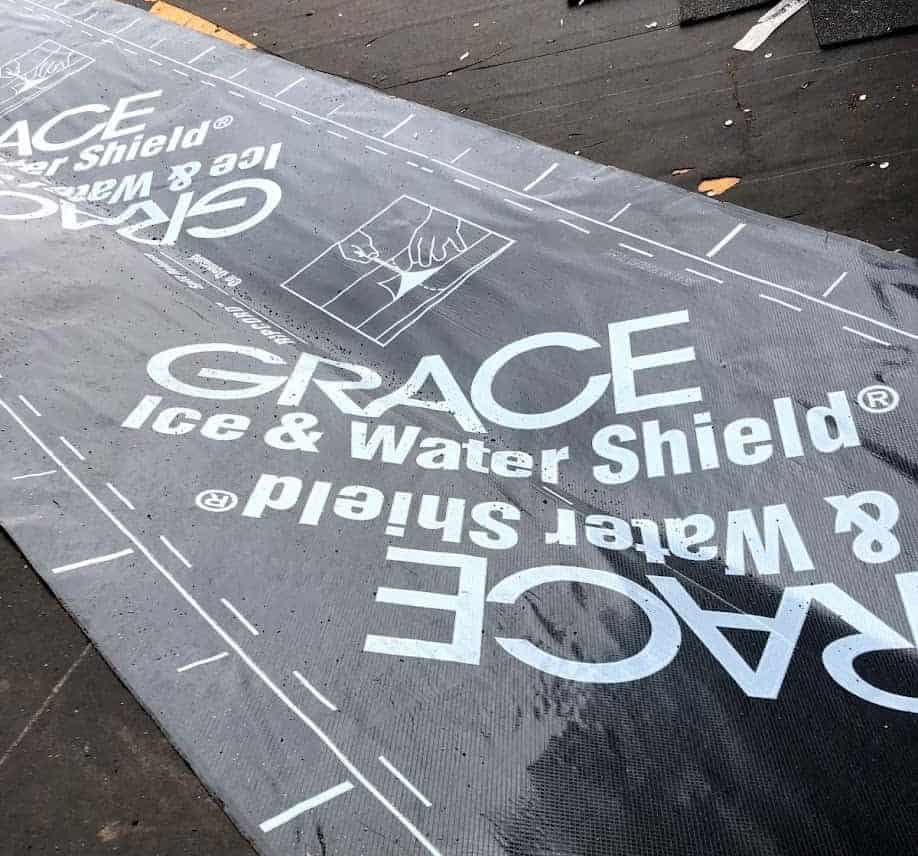 Ice and water shield on a roof in calgary