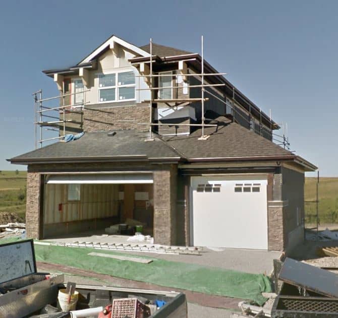 New home in calgary valley ridge being constructed