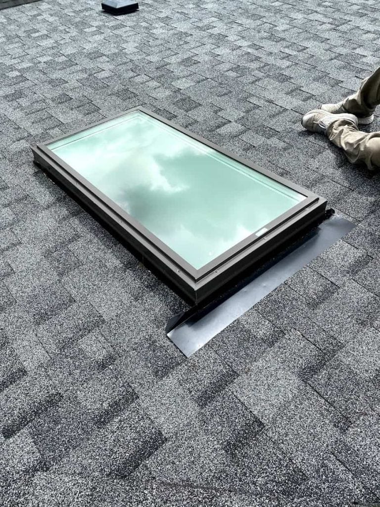 Skylight placement on a roof